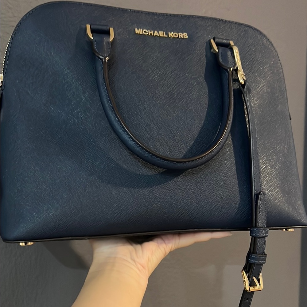 Michael Kors navy blue Handbag crossbody strap
